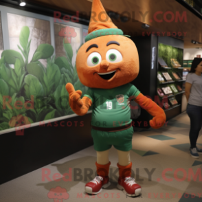 Mascot character of a Rust Spinach dressed with a Polo Shirt and Watches