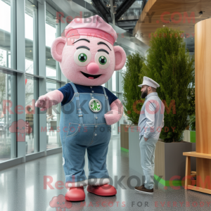 Mascot character of a Pink Irish Flag dressed with a Chambray Shirt and Watches