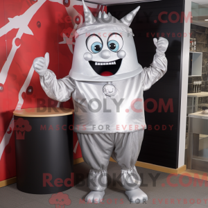 Mascot character of a Silver Steak dressed with a Bodysuit and Headbands