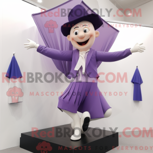 Mascot character of a Lavender Trapeze Artist dressed with a Culottes and Pocket squares
