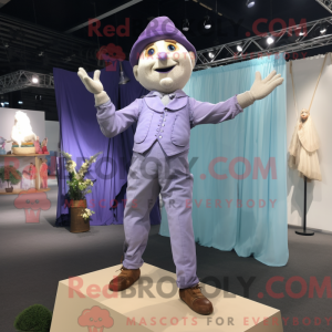 Mascot character of a Lavender Trapeze Artist dressed with a Culottes and Pocket squares