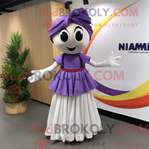 Mascot character of a Pepper dressed with a Maxi Skirt and Cummerbunds