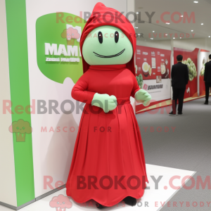 Mascot character of a Pepper dressed with a Maxi Skirt and Cummerbunds