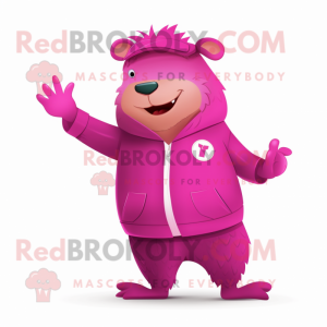 Magenta Capybara mascotte...