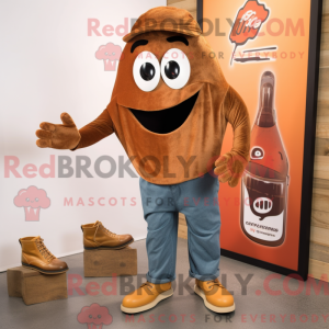 Mascot character of a Rust Aglet dressed with a Chinos and Shoe clips