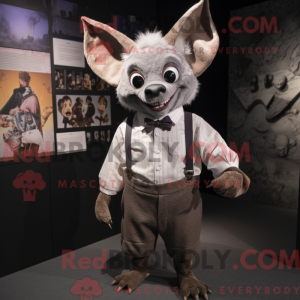 Mascot character of a Bat dressed with a Button-Up Shirt and Ties