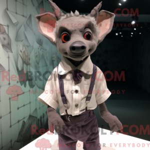 Mascot character of a Bat dressed with a Button-Up Shirt and Ties