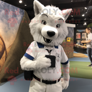 White Say Wolf mascotte...