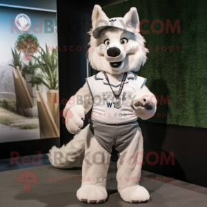 White Say Wolf mascotte...