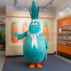 Turquoise Carrot mascotte...