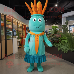 Turquoise Carrot mascotte...