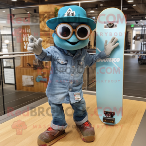 Teal Skateboard mascotte...