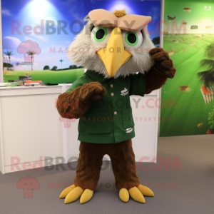 Olive Eagle maskot kostume...