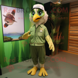 Olive Eagle maskot kostume...