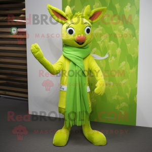 Lime Green Deer maskot...