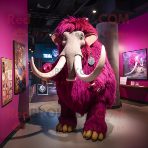 Magenta Mammoet mascotte...