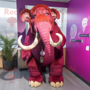 Magenta Mammoet mascotte...