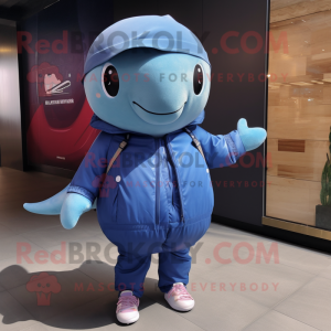  Blue Whale maskot kostyme...