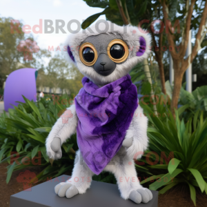 Lavendel-Lemur Maskottchen...