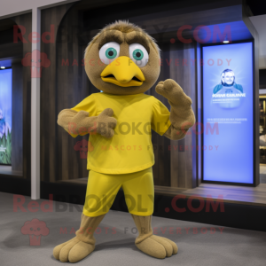 Tan Canary maskot drakt...