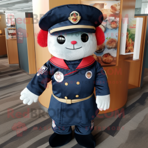 Navy Sushi mascot costume character dressed with a Romper and Brooches