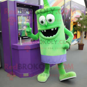 Purple Green Beer mascotte...