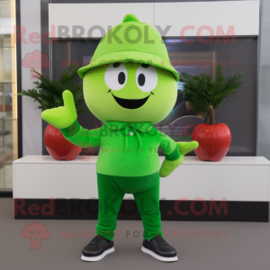 Grönt äpple maskot kostym...