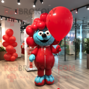nan Heart Shaped Balloons mascot costume character dressed with a Jumpsuit and Bow ties