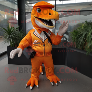 Oranje Allosaurus mascotte...