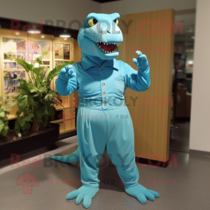 Cyan Iguanodon mascotte...