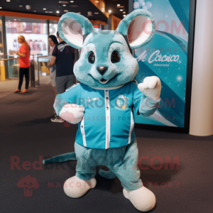 Teal Chinchilla maskot...