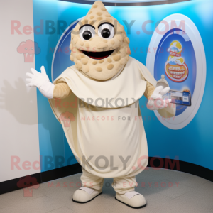 Crèmekleurige Gyro mascotte...