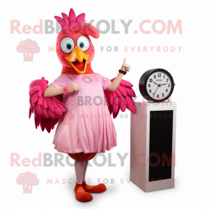 Pink Rooster mascotte...