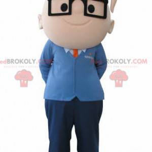 Jongensmascotte met bril. Ingenieur mascotte - Redbrokoly.com