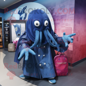 Navy Kraken maskot kostume...