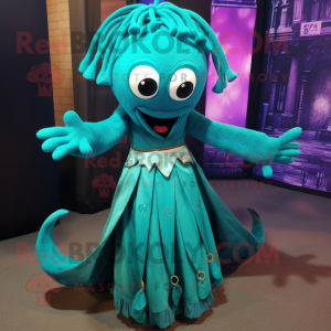 Teal Kraken mascotte...