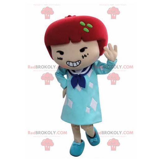 Mascot girl in dress with red hair - Redbrokoly.com