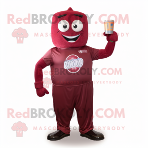 Maroon Soda Can maskot...