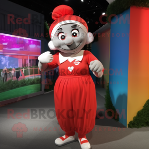nan Love Letter mascot costume character dressed with a Jumpsuit and Headbands