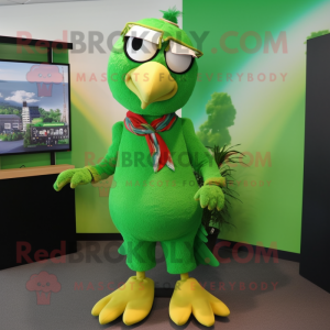 Green Hawk maskot drakt...