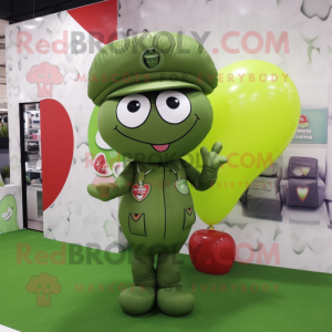 Olive Heart Shaped Balloons...