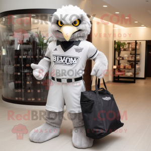 Silver Hawk maskot kostym...