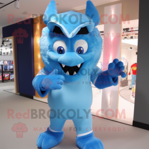 Sky Blue Devil maskot...