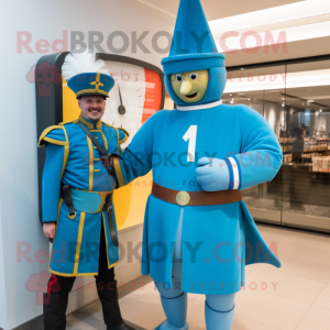 Cyan Swiss Guard mascotte...