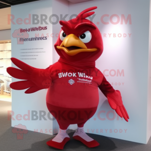 Red Dove maskot drakt figur...