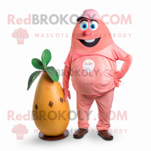 Rosa Mango maskot kostym...