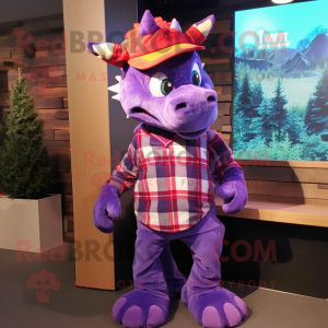 Purple Dragon maskot drakt...