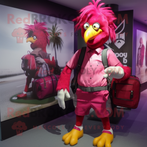 Magenta Roosters maskot...