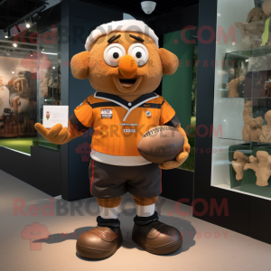 nan Squash mascot costume character dressed with a Rugby Shirt and Belts