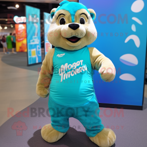 Turquoise Marmot mascotte...